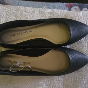 Christian Siriano Black Ballet Flats Elegant Design